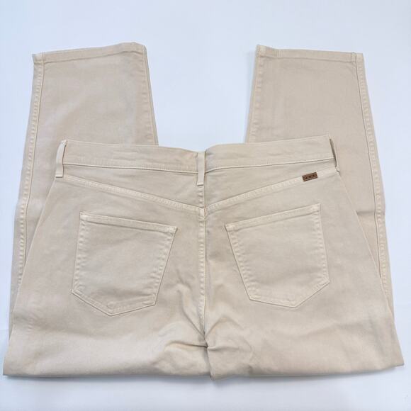 AYR The Beat Drop Cropped Barrel Leg‎ Jeans Womens Size 34 Straw Hat Beige 38x27 - Picture 4 of 10